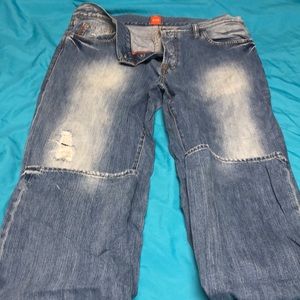 Distressed Hugo Boss jeans